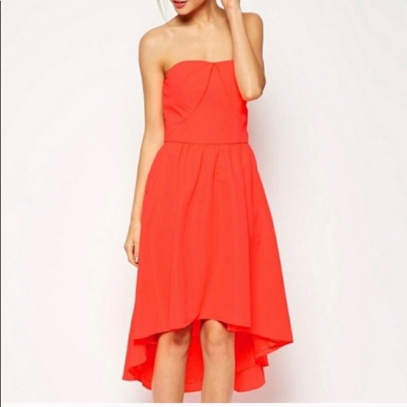 Ted Baker neon orange cocktail dress - Picture 1 of 5